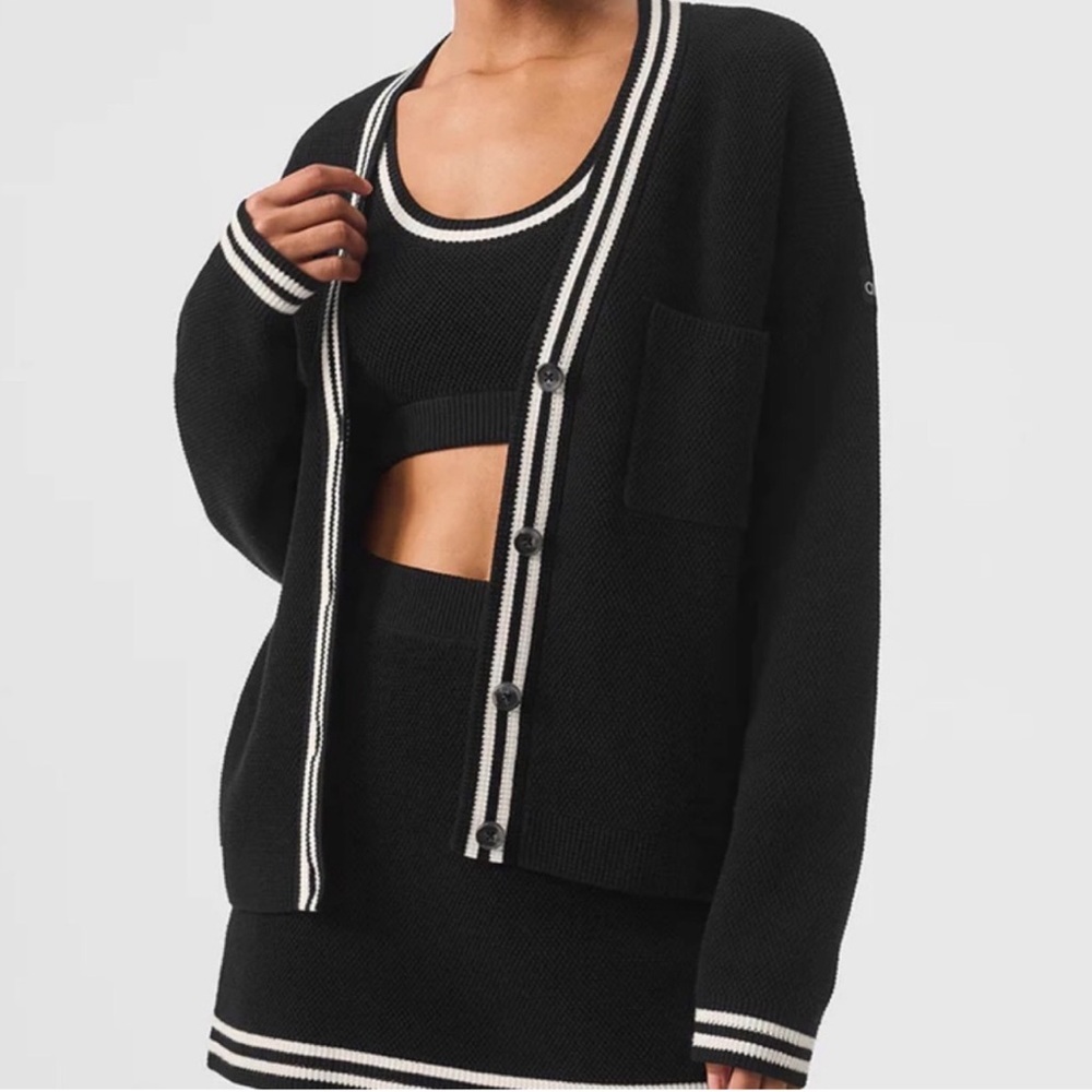 ALO Yoga Tennis Club Sweater Knit Cardigan